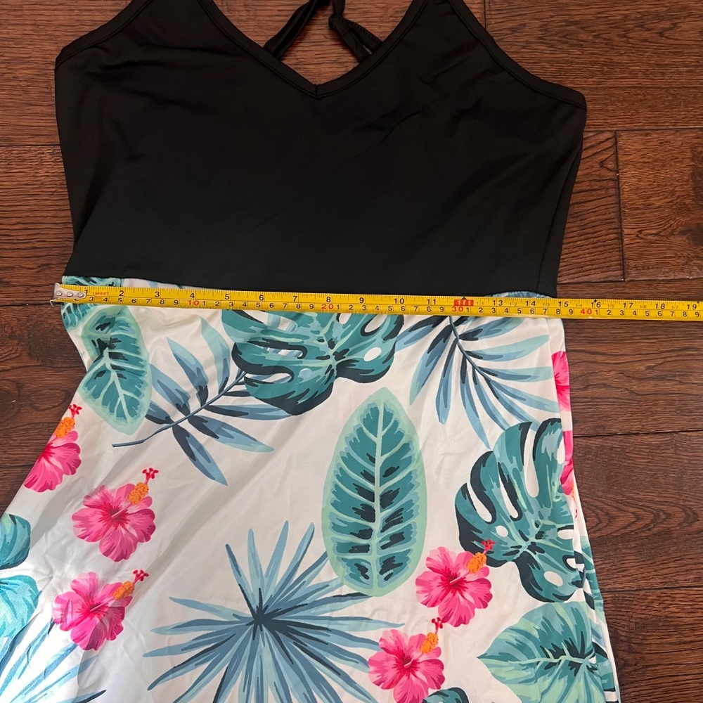 High Low Tropical Maxi Dress, Size Medium, NWT, Floral Asymmetrical - Picture 7 of 8